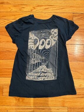 Navy Blue Vintage The Doors Band Super-Soft Graphic Tee- 100% Cotton